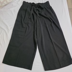 Worthington Black Wide-Leg Pants with Tie Waist